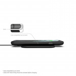 Zens Essential Single Laddare QI 10W Svart 5mm Slim (Apple + Samsung QC)