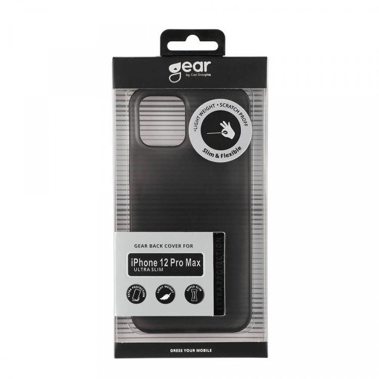 Gear Suojakuori Ultraslim Musta - iPhone 12 Pro Max