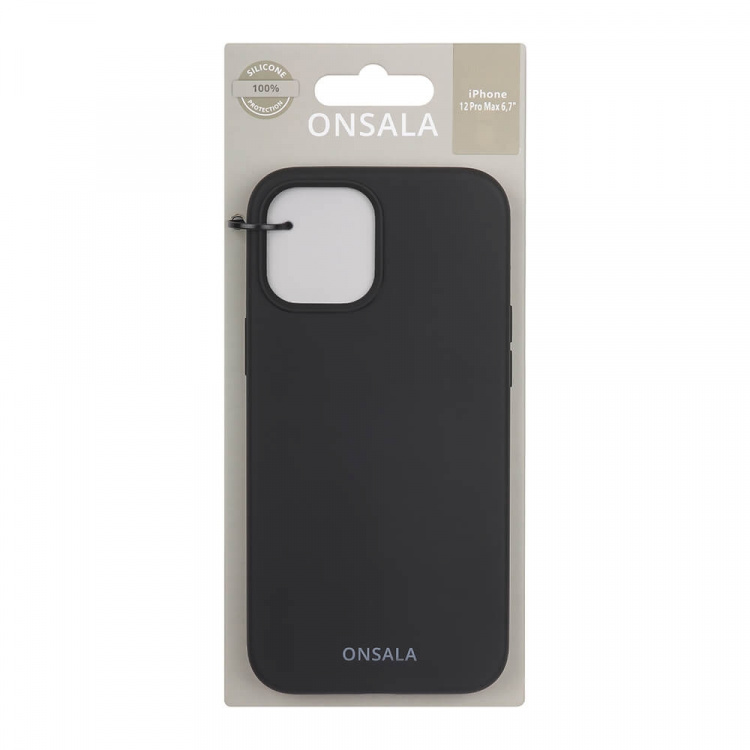 Onsala Suojakuori Silikooni Black - iPhone 12 Pro Max Onsala Suojakuori Silikooni Black - iPhone 12 Pro Max