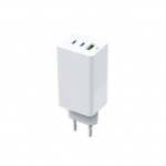 Gear Laturi GaN 220V 2xUSB-C + 1xUSB-A PD 45W + 18W + 3A ( 65W) Valkoinen