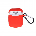 Airpods Suojakotelo koukulla, punainen