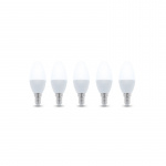 LED-lamppu E14, C37, 3W, 230V, 3000K 5-pack, Lämmin valkoinen LED-lamppu E14, C37, 3W, 230V, 3000K 5-pack, Lämmin valkoinen