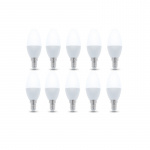 LED-lamppu E14, C37, 3W, 230V, 3000K 10-pack, Lämmin valkoinen