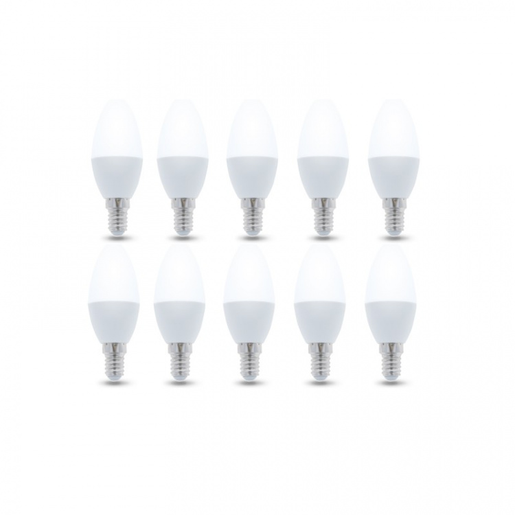 LED-lamppu E14, C37, 3W, 230V, 3000K 10-pack, Lämmin valkoinen