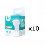LED-lamppu GU10, 7W, 230V, 3000K, 10-pack, Lämminvalkoinen LED-lamppu GU10, 7W, 230V, 3000K, 10-pack, Lämminvalkoinen