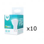 LED-lamppu GU10, 7W, 230V, 6000K, 10-pack, viileä valkoinen