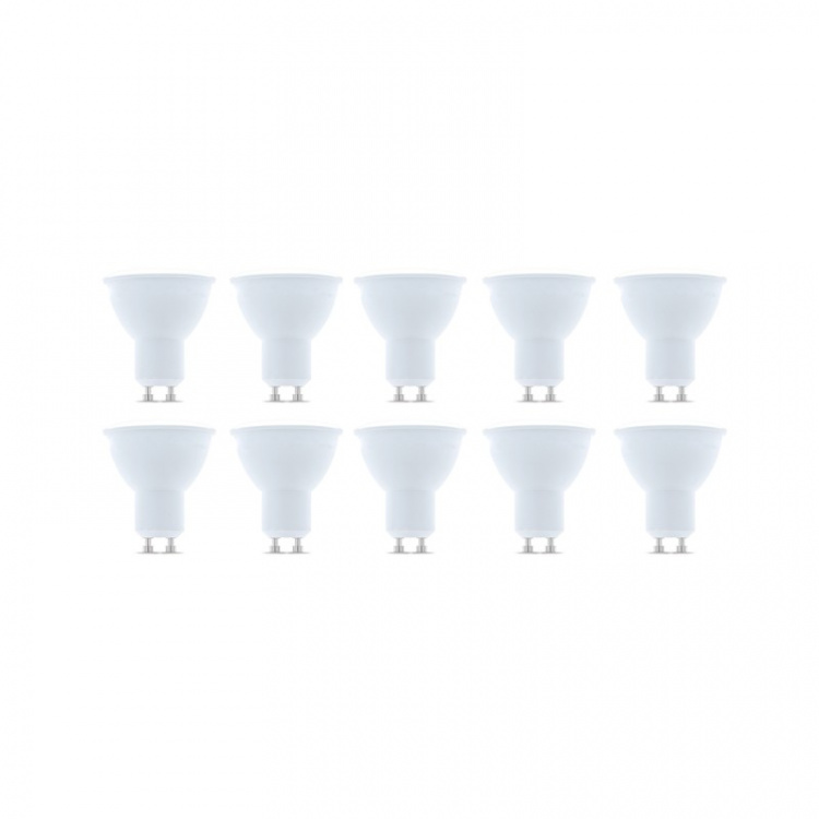 LED-lamppu GU10, 7W, 230V, 6000K, 10-pack, viileä valkoinen