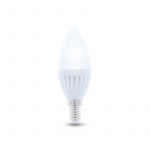 LED-lamppu E14, C37, 10W, 230V, 6000K, Keraaminen, Kylmä Valkoinen