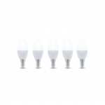 LED-lamppu E14, C37, 6W, 230V, 4500K 5-pack, valkoinen neutraali