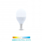 LED-lamppu E14, G45, 10W, 230V, 4500K, Keramiikka, Neutraali Valkoinen LED-lamppu E14, G45, 10W, 230V, 4500K, Keramiikka, Neutraali Valkoinen