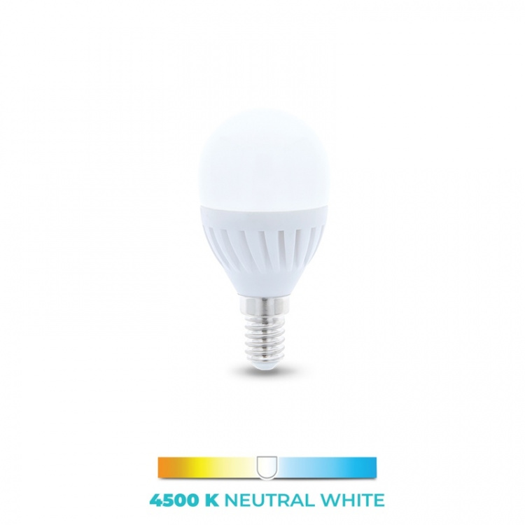 LED-lamppu E14, G45, 10W, 230V, 4500K, Keramiikka, Neutraali Valkoinen LED-lamppu E14, G45, 10W, 230V, 4500K, Keramiikka, Neutraali Valkoinen
