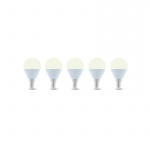 LED-lamppu E14, G45, 6W, 3000K 5-pack, lämmin valkoinen