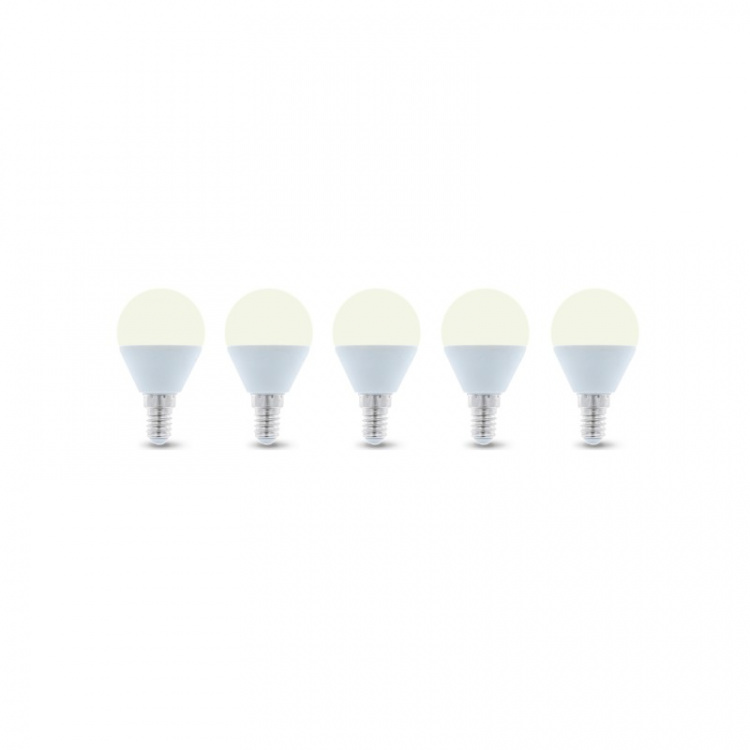 LED-lamppu E14, G45, 6W, 3000K 5-pack, lämmin valkoinen