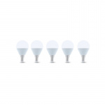 LED-lamppu E14, G45, 6W, 4500K 5-pack, valkoinen neutraali