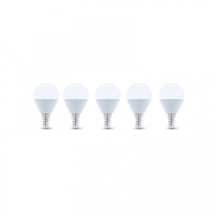 LED-lamppu E14, G45, 6W, 4500K 5-pack, valkoinen neutraali