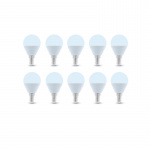 LED-Lampa E14, G45, 6W, 6000K 10-pack, Kallvitt