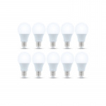 LED-lamppu E27, A60, 8W, 230V, 3000K 10-pack, Lämmin valkoinen