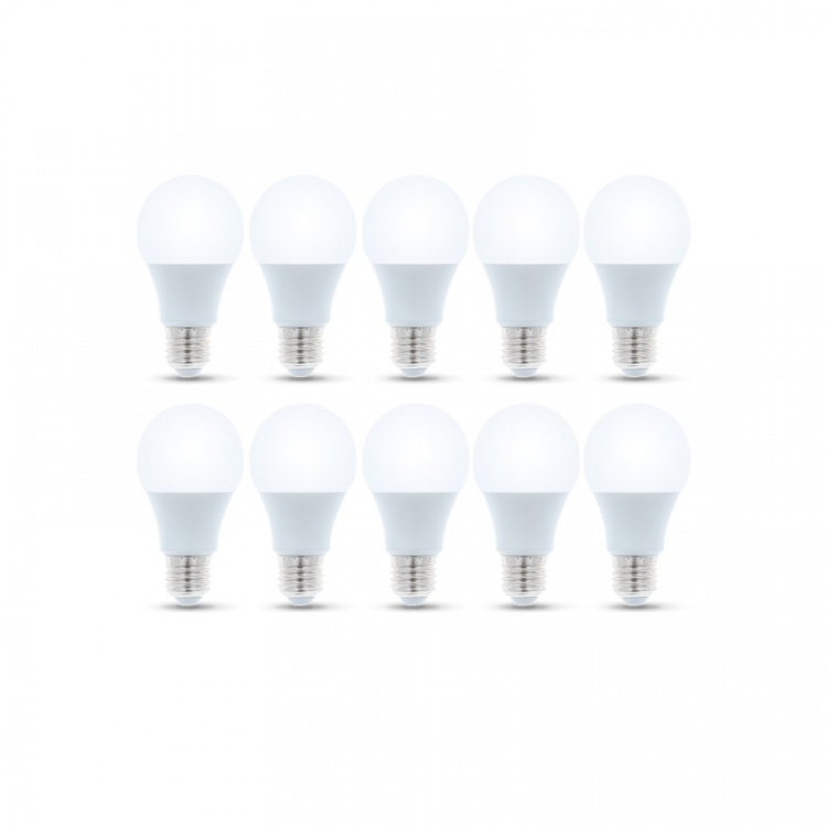 LED-lamppu E27, A60, 8W, 230V, 3000K 10-pack, Lämmin valkoinen