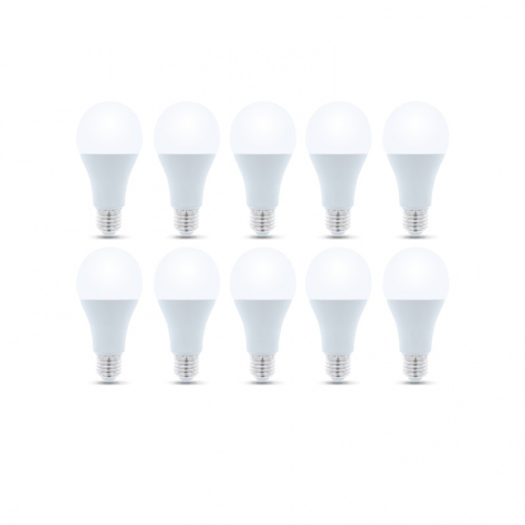 LED-lamppu E27, A65, 15W, 230V, 4500K 10-pack, valkoinen neutraali LED-lamppu E27, A65, 15W, 230V, 4500K 10-pack, valkoinen neutraali