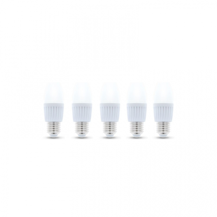 LED-lamppu E27, C37, 10W, 230V, 3000K, keraaminen 5-pack, lämmin valkoinen LED-lamppu E27, C37, 10W, 230V, 3000K, keraaminen 5-pack, lämmin valkoinen