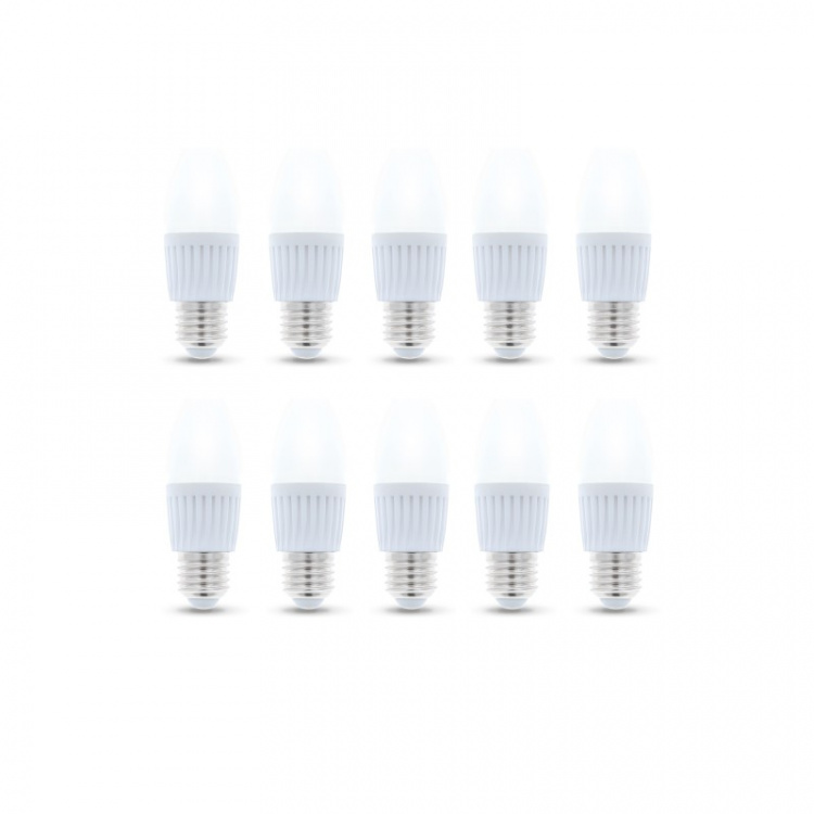 LED-lamppu E27, C37, 10W, 230V, 4500K, keraaminen 10-pack, valkoinen neutraali LED-lamppu E27, C37, 10W, 230V, 4500K, keraaminen 10-pack, valkoinen neutraali