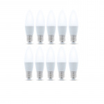 LED-lamppu E27, 6W, 3000K 10-pack, lämmin valkoinen