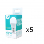 LED-lamppu E27, G45, 6W, 3000K 5-pack, lämmin valkoinen