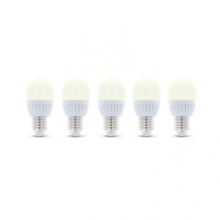 LED-lamppu E27, G45, 6W, 3000K 5-pack, lämmin valkoinen