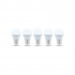 LED-lamppu E27, G45, 6W, 4500K 5-pack, valkoinen neutraali LED-lamppu E27, G45, 6W, 4500K 5-pack, valkoinen neutraali