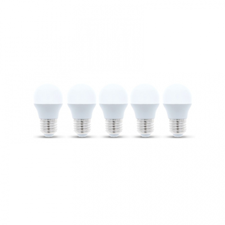 LED-lamppu E27, G45, 6W, 4500K 5-pack, valkoinen neutraali LED-lamppu E27, G45, 6W, 4500K 5-pack, valkoinen neutraali