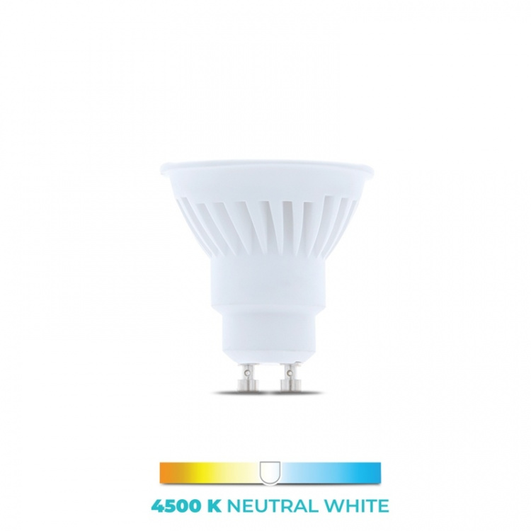 LED-lamppu, GU10, 10W, 230V, 4500K, keraaminen, valkoinen neutraali