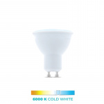 LED-Lamppu GU10, 1W, 230V, 6000K, Kylmä Valkoinen LED-Lamppu GU10, 1W, 230V, 6000K, Kylmä Valkoinen