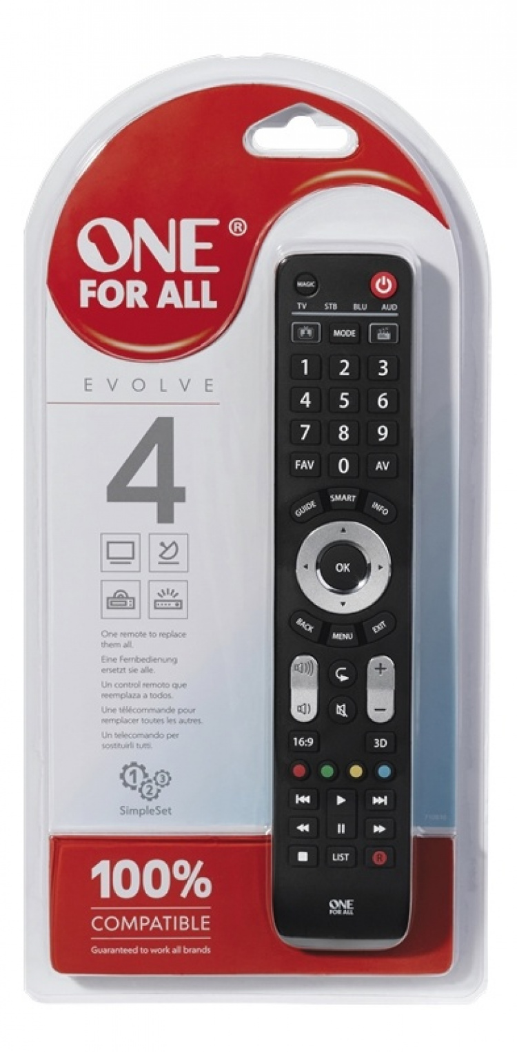 One For All URC 7145 Universal Remote Control - Evolve 4