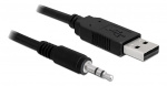 Delock Konverter USB 2.0 Typ-A Stecker zu Seriell TTL 3,5 mm 3 Pin Kli