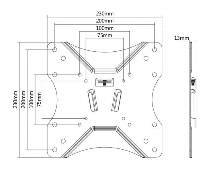 DELTACO Office näytön seinäkiinnike, 23 DELTACO Office näytön seinäkiinnike, 23