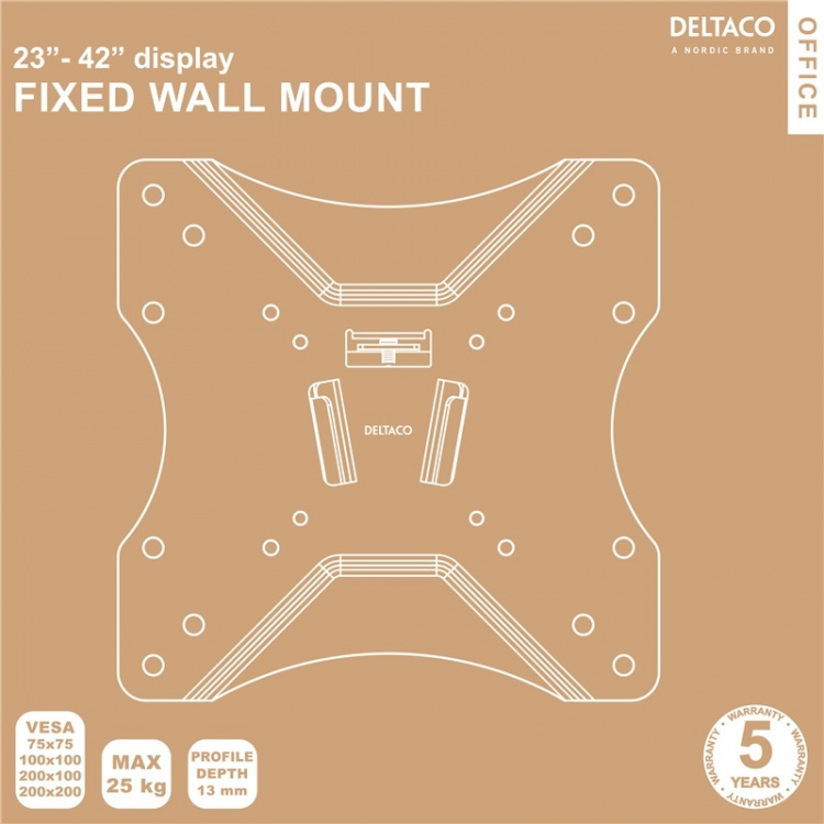 DELTACO Office näytön seinäkiinnike, 23 DELTACO Office näytön seinäkiinnike, 23