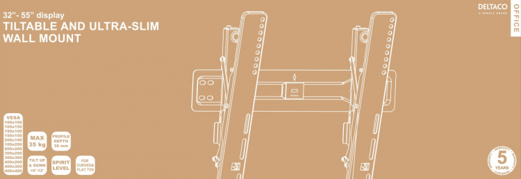 DELTACO Office näytön seinäkiinnike, 32 DELTACO Office näytön seinäkiinnike, 32