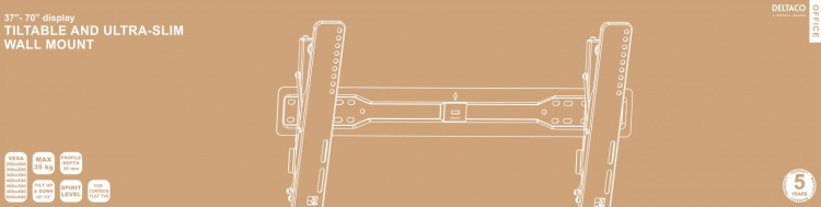 DELTACO OFFICE näytön seinäkiinnike, 37 DELTACO OFFICE näytön seinäkiinnike, 37