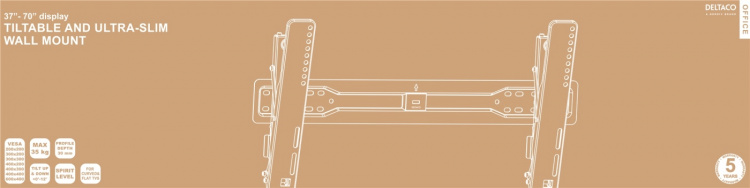DELTACO OFFICE näytön seinäkiinnike, 37 DELTACO OFFICE näytön seinäkiinnike, 37