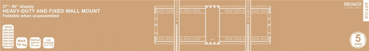 DELTACO Office erikoissuuren näytön seinäkiinnike, 37