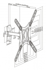 DELTACO OFFICE näytön seinäteline, 23 DELTACO OFFICE näytön seinäteline, 23