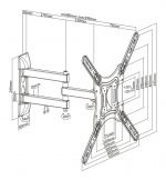 DELTACO OFFICE näytön seinäteline, 23