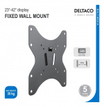 DELTACO näytön seinäkiinnike, kompakti, 23 DELTACO näytön seinäkiinnike, kompakti, 23