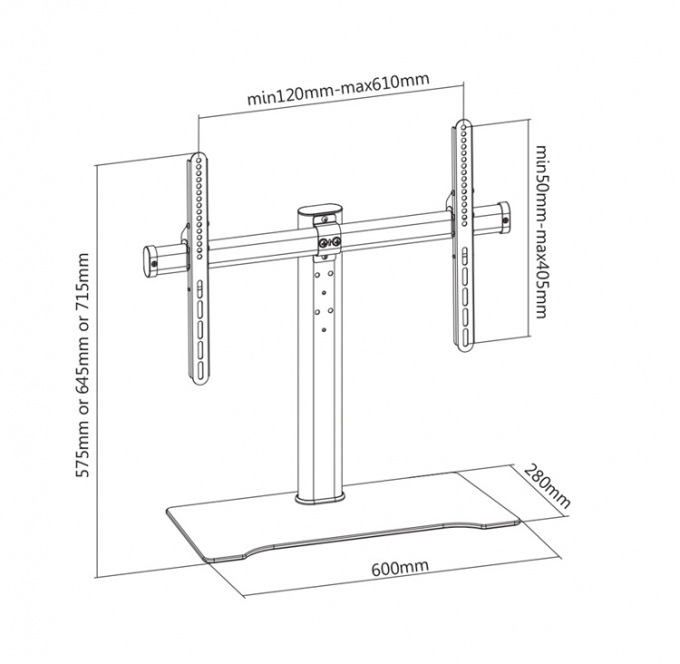 DELTACO näytön pöytäteline, 32 DELTACO näytön pöytäteline, 32