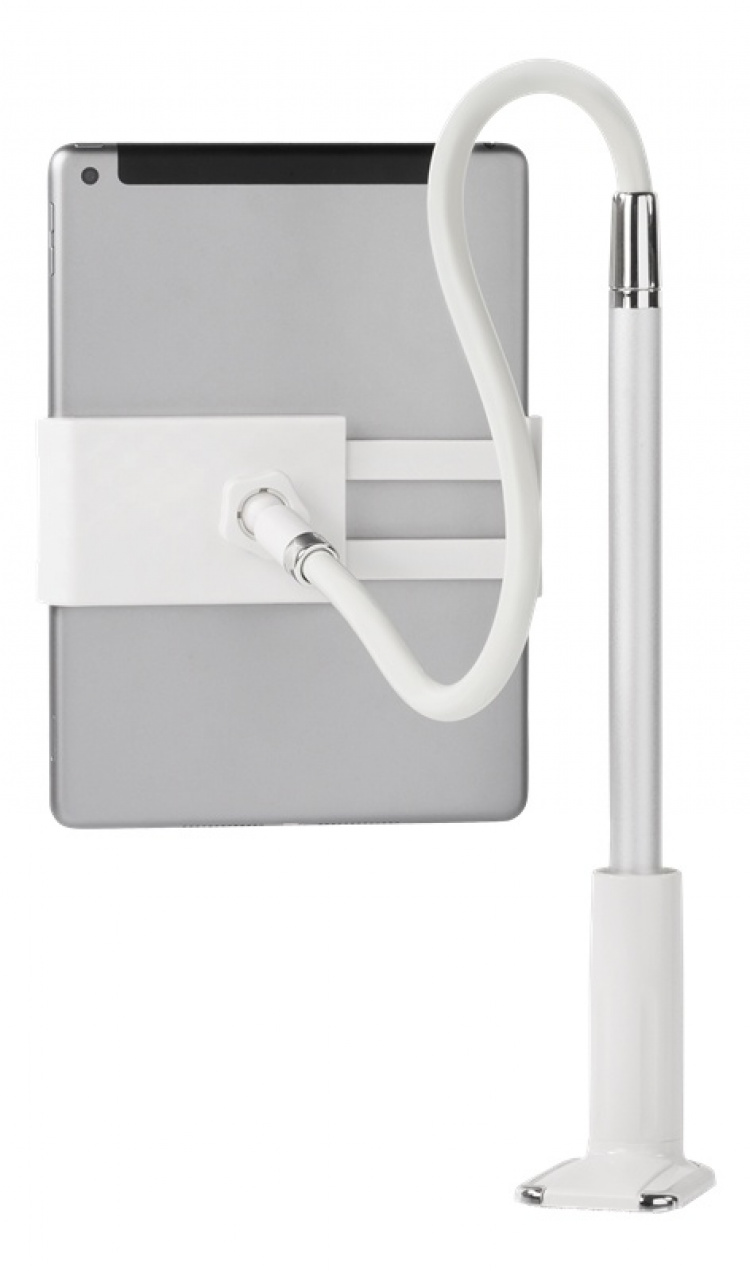 DELTACO puhelimen tai tabletin pöytäteline, valkoinen DELTACO puhelimen tai tabletin pöytäteline, valkoinen