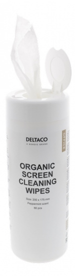 DELTACO Office biohajoava näytön puhd.liina, 200x175mm, 60kpl, valk. DELTACO Office biohajoava näytön puhd.liina, 200x175mm, 60kpl, valk.