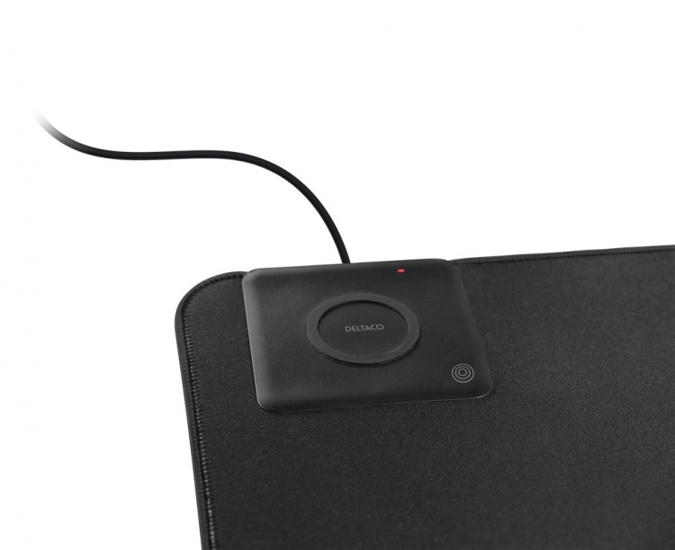 DELTACO OFFICE erikoisleveä hiirimatto, langaton pikalataus, 90x40