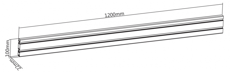 DELTACO OFFICE laitteiston ripustuskisko, 110cm, valkoinen DELTACO OFFICE laitteiston ripustuskisko, 110cm, valkoinen