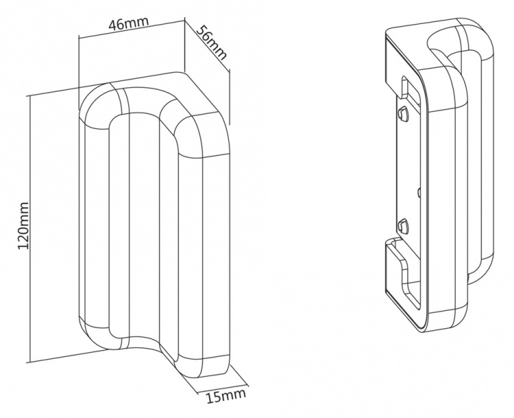 DELTACO OFFICE ripustuskiskon seinäkiinnike, 2kpl, valkoinen DELTACO OFFICE ripustuskiskon seinäkiinnike, 2kpl, valkoinen