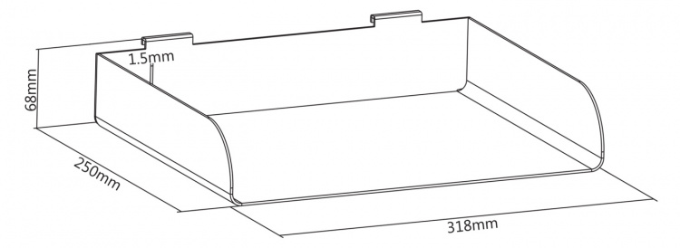 DELTACO OFFICE suuri lomakelaatikko, valkoinen DELTACO OFFICE suuri lomakelaatikko, valkoinen